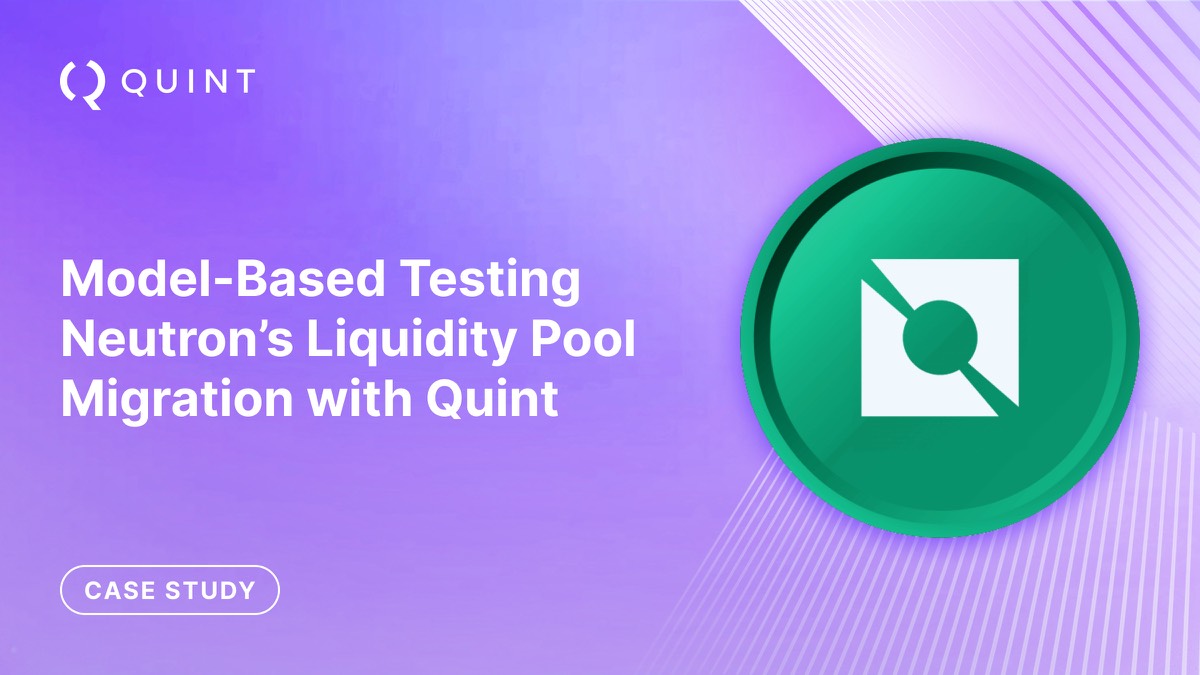 Neutron liquidity pool model-based testing cover image